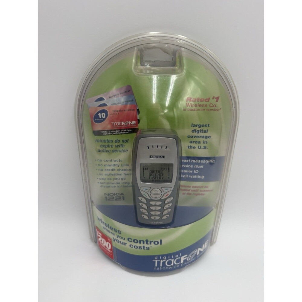 Digital Tracfone Nokia 1221 Cell Phone Vintage Prepaid Nationwide 